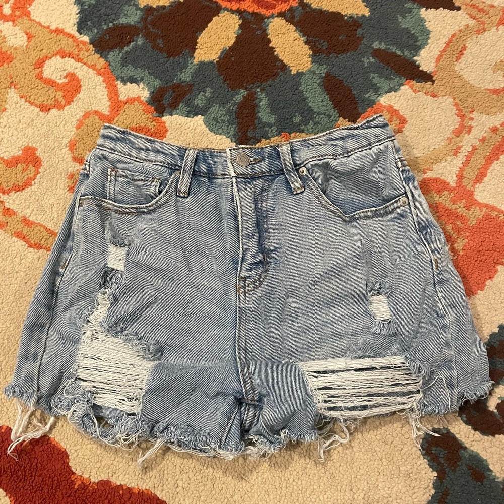 Wild Fable Light Blue Distressed Jean Shorts